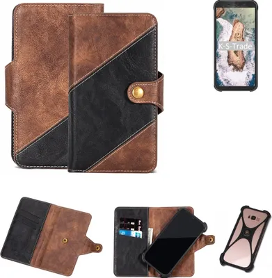 Produktbild von K-S-Trade Handy Hülle Schutz Hülle Schutzhülle Bookstyle Case kompatibel mit Blackview BV5500 Handy Cover Hülle Schutztasche 1x