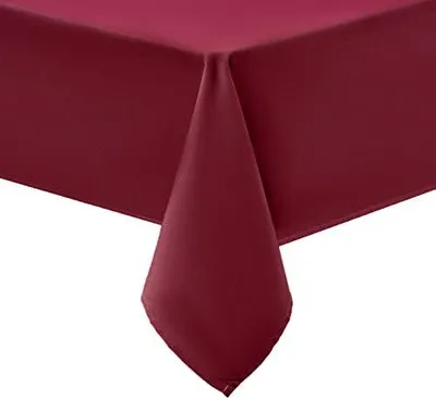 Obrázek produktu pro smiry Ubrus omyvatelný obdélníkový 140x200cm Ubrus polyester Vodoodpudivý lotosový efekt Ubrusy odpuzující špínu Omyvatelný ubrus na slavnostní vánoční stůl do kuchyně, vínově červený