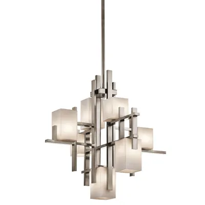 Immagine prodotto di Lampadario a LED, acciaio e vetro, L 65,4 cm