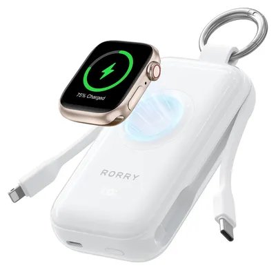 Immagine prodotto di Power bank RORRY CharmGo Pro da 10000mAh, con ricarica rapida da 45W, batteria esterna per cellulari