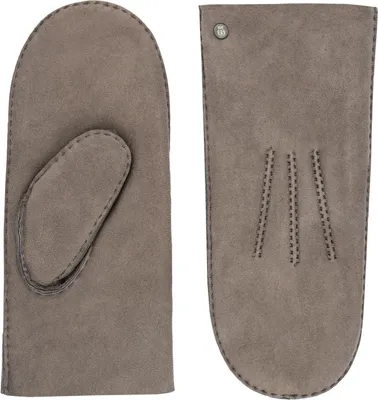 Roeckl  Damen Lederfäustlinge 100% Lammfell in grau