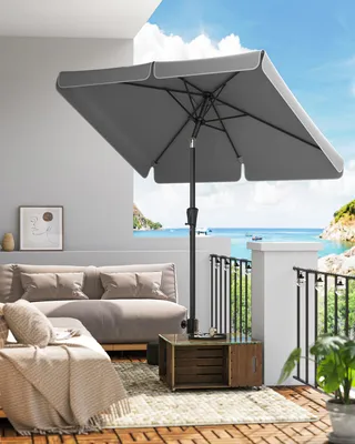 Produktbild von SONGMICS Sonnenschirm Balkonschirm UPF 50+ 200 x 150cm beidseitig um 30° knickbar