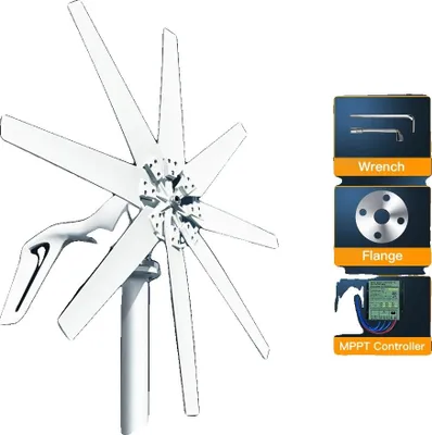 Obrázok produktu pre Veterná turbína, tichý chod, jednoduchá inštalácia, bezplatný MPPT regulátor, 1000 W, 48 V