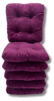 Obrázek produktu pro Sada 6 prošívaných podsedáků na židle 40x40x8 cm z mikrovlákna - 1224