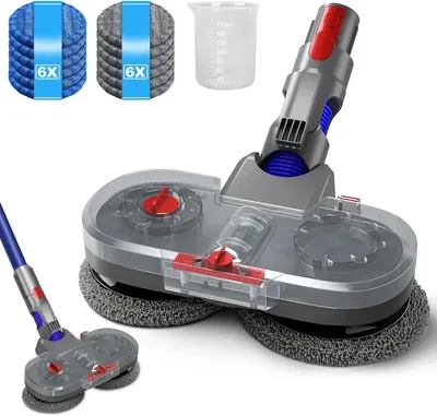 Produktbild von Elektrischer Wischmopp-Aufsatz - V12 Slim - Staubsauger-Zubehör - Wassertank - Wischbezug - Handgerät - Hellgrau