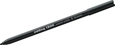 Zdjęcie produktu dla 10x kolorowy długopis EDDING 1300-1 z końcówką fibrową ok. 3 mm czarny