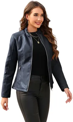 Productafbeelding van Currero Leren Jas Dames Zee blauw L