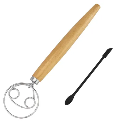 Imagen del producto de Máquina amasadora manual con batidor resistente, fácil de usar, ideal para hacer pan