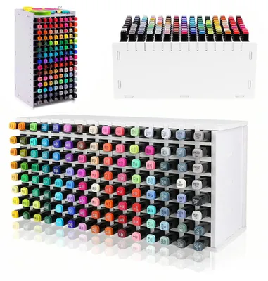 Produktbild von Stiftehalter für 120 Stifte, Schreibtisch-Organizer, Markerhalter zum Selbstzusammenbauen zur Aufbewahrung von Markern, Schreibtisch-Organizer mit 6 Fächern, für Zuhause, Büro und Schule.