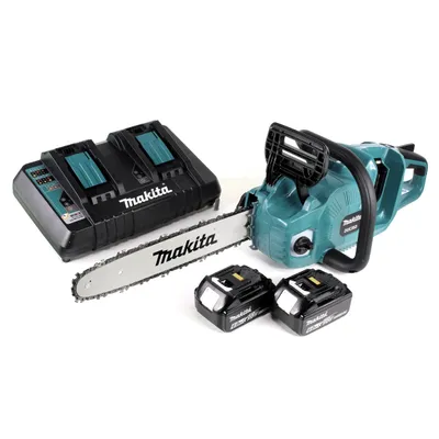 Produktbild von Makita DUC 353 PG2 Akku Kettensäge 36V ( 2x18V ) Brushless 35 cm + 2x 6,0 Ah Akku + Doppelladegerät