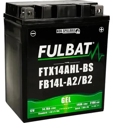 Obrázok produktu pre FULBAT FUL GEL batéria - FTX14AHL-BS / FB14L-A2 / FB14L-B2 / YTX14AHL-BS / YB14L-A2 / YB14L-B2 (gélová, bezúdržbová)