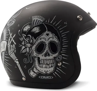 Produktbild von Jet Helm Cafe Racer DMD RETRO Sin Fin Schwarz Matt größe S