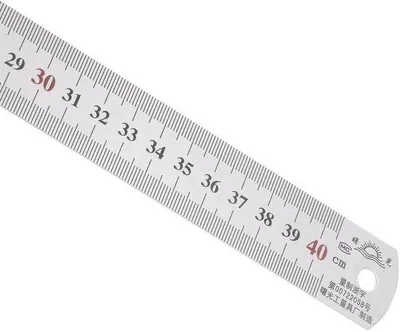 Produktbild von Metallischer Lineal - Doppel-Leseinstrument - Rostfreier Stahl