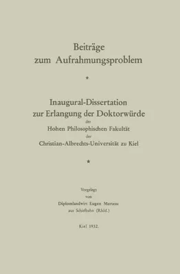 Immagine prodotto di Beiträge zum Aufrahmungsproblem