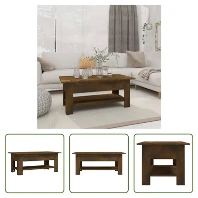 Produktbild von The Living Store Couchtisch Räuchereiche 102x55x42 cm Holzwerkstoff
