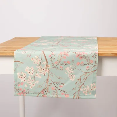Produktbild von Tischläufer Blütenzweige blau 40x160cm von SCHÖNER LEBEN.