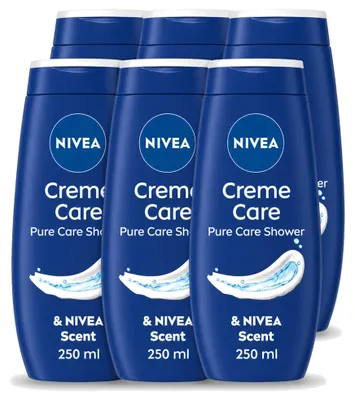 Obrázok produktu pre 6 x NIVEA Krémový sprchový gél – Ošetrujúci – 250 ml – Výhodný balík – 6 kusov