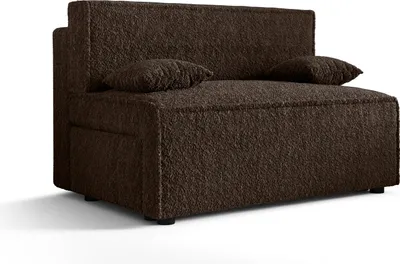 Produktbild von Sofa Alvito, Farbe: Braun. Material: Bouclé. A: H: 85 cm, L: 94 cm, B: 136 cm,Sofa mit Bettkasten, Sofa klein.