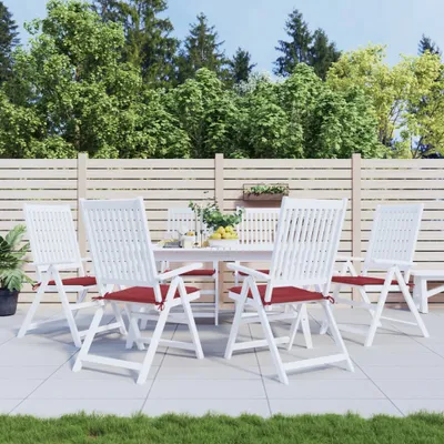 Produktbild von The Living Store Gartenstuhl-Kissen 6 Stk. Weinrot 40x40x3 cm Oxford-Gewebe