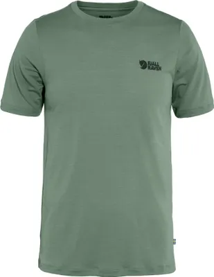 Productafbeelding van Fjällräven Abisko Wool Logo T-shirt, heren, patinagroen, maat XL
