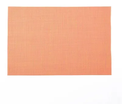 Obrázok produktu pre Podložky pod taniere, umývateľné, sada 6 kusov, odolné voči teplu, protišmykové, PVC, 45x30 cm, oranžovo-červené