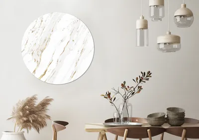 Produktbild von MuchoWow® - Wand-Kreis - Wohnzimmer - Bild - Runde - Wanddeko - Dibond - Kunstdrucke