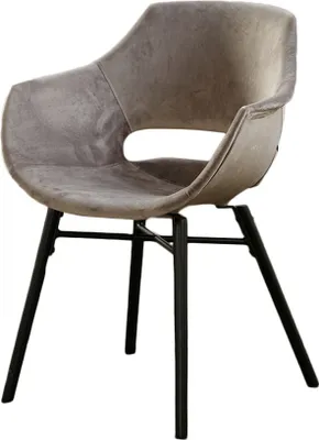Produktbild von KAWOLA Stuhl ZAJA Esszimmerstuhl Velvet grau
