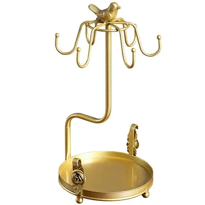 Produktbild von Metall Kaffeetassenhalter – 6 Haken, Ablage, 35×22 cm, robust & freistehend, Küche & Esszimmer