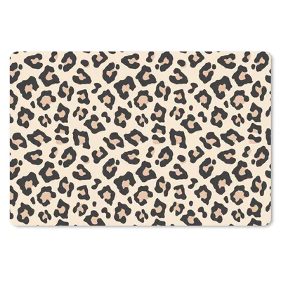 Produktbild von MuchoWow® Schreibtischunterlage Tiermuster - Panther - Rosa - Weiß 60x40 cm - XXL Mauspad - Großes Mauspad