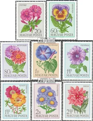 Produktbild von Briefmarken Ungarn 1968 Mi 2452A-2459A (kompl.Ausg.) postfrisch So.-Ausg. Gartenblumen