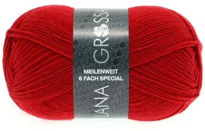 Produktbild von Lana Grossa - Meilenweit 6-fach 150g Unito 8966 rot