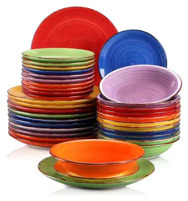 Produktbild von Color Tafelservices – 12 Personen – 36-teilig – Keramik – Essteller & Frühstücksteller