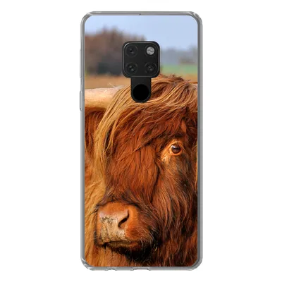 Produktbild von MuchoWow® Handyhülle Schutzhülle Hülle für Huawei P40 Lite Schottischer Highlander - Gras - Baum Silikon Softcase Handy Hülle - Handy
