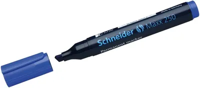 Produktbild von Permanentmarker Maxx 250 Keilspitze 2-7mm blau Packung mit 10 Stück