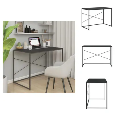 Zdjęcie produktu dla vidaXL Biurko komputerowe czarne 110x60x70 cm materiał drewnopochodny - Biurka
