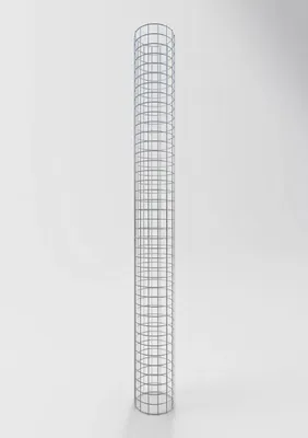Produktbild von Gabionensäule rund feuerverzinkt, 22 cm Durchmesser, 200 cm Höhe, MW 5 cm x 5 cm