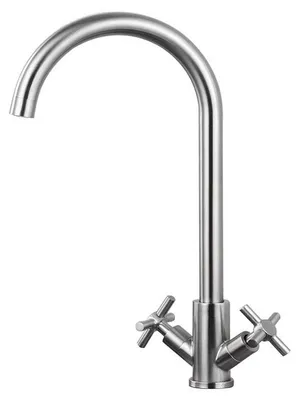 Produktbild von Kš¹chenarmatur, Kš¹chenarmatur mit Durchlauferhitzer, Kš¹chenmischbatterie, 360-Grad-Schwenk-Spš¹ltischarmatur mit 2 Griffen