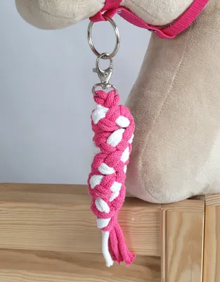 Image de Longe Hobby Horse - blanc et rose foncé