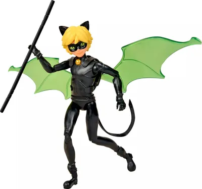 Produktbild von Miraculous Cat Noir Figur Spielfigur Ladybug Marienkäfer und Cat Noir Sammelfigur mit Zubehör