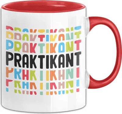 Produktbild von Praktikant Tasse Geschenk Für Praktikanten Kaffee-Becher Geschenkidee (Rot)
