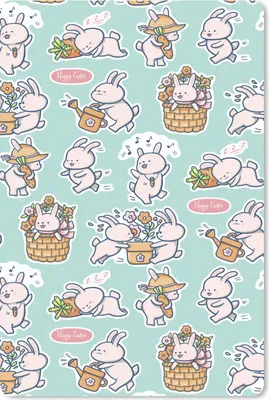 Produktbild von MuchoWow® Mauspad Mousepad Kaninchen - Garten - Muster 18x27 cm - Mousepads - Maus Mat - Pad - Mausunterlage