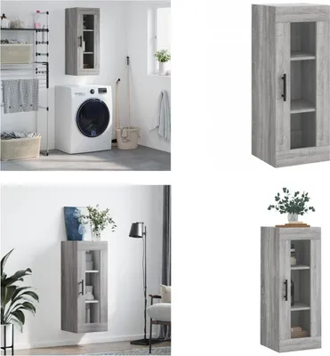Immagine prodotto di vidaXL Armadio a muro Grigio Sonoma 34,5x34x90 cm - Armadio a muro - Armadio a muro - Armadio - Armadio portaoggetti