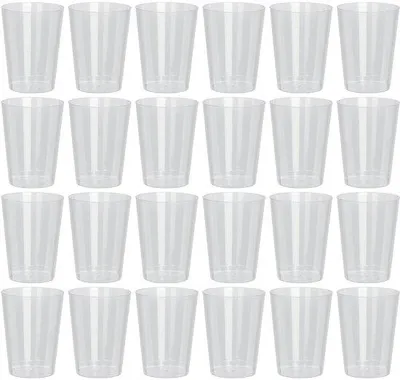 Zdjęcie produktu dla Zestaw plastikowych kubków imprezowych - 24 sztuki - w kolorach tęczy - idealne na imprezy - można myć - bezpieczne dla kontaktu z żywnością