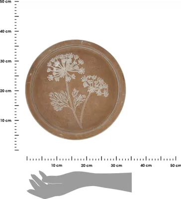 Immagine prodotto di Vassoio decorativo Dijk 38 cm vassoio rotondo da portata decorazione marrone