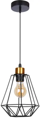 Obrázok produktu pre Candellux Čierno-zlatý závesný luster Primo pre žiarovku E27 31-06189