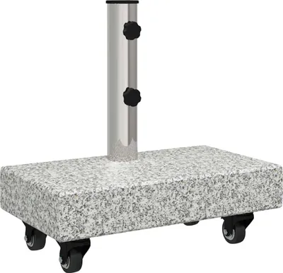 Zdjęcie produktu dla vidaXL Stojak na parasol szary 45 x 25 x 45 cm granit i stal