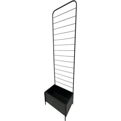 Produktbild von dobar XL Metall Pflanzkübel mit Rankgitter, Pflanzkasten für Kletterpflanzen