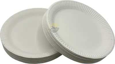 Produktbild von KURTT - 1000x Pappteller Ø 23 cm, weiß - Einwegteller - Pappteller groß - Kuchenteller - Tellerset - Party/Geburtstag/Grillteller - Einweggeschirr