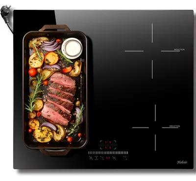 Zdjęcie produktu dla Płyta indukcyjna – płyta indukcyjna do zabudowy – 4 pola grzewcze – 3500 W – 60 cm – sterowanie dotykowe – timer 99-minutowy – kolor czarny