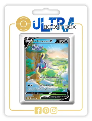 Pokémon-Kartenbox mit 10 französischen Karten, Hisuian Sneasler V